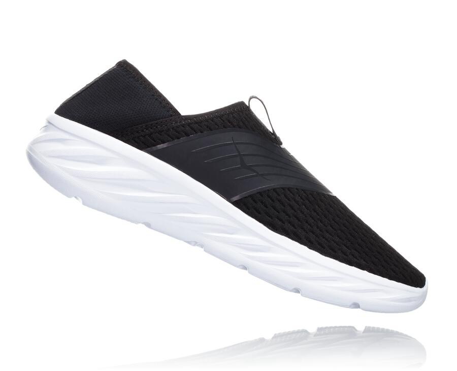 Hoka One One Sandalet Erkek Siyah/Beyaz - Ora Recovery - NE2034569